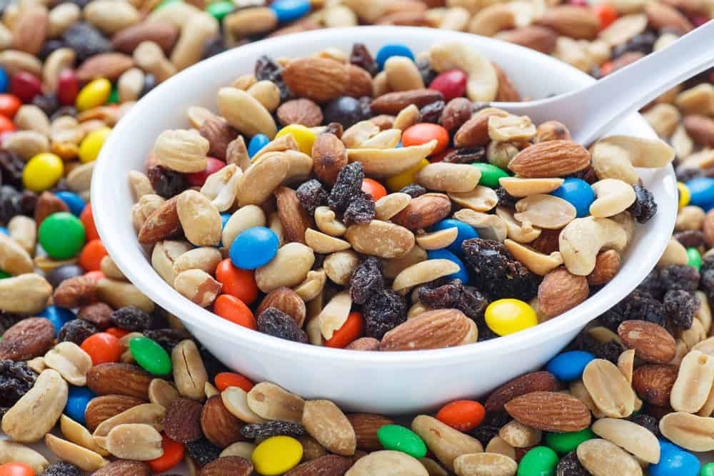 Colorful trail mix