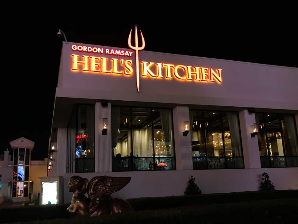 Hell's Kitchen restaurant in the Caesars palace Hotel on Las Vegas Boulevard.