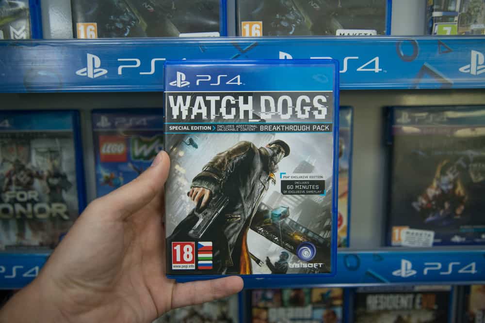 This is a close look at the Watchdogs game for the PS4.